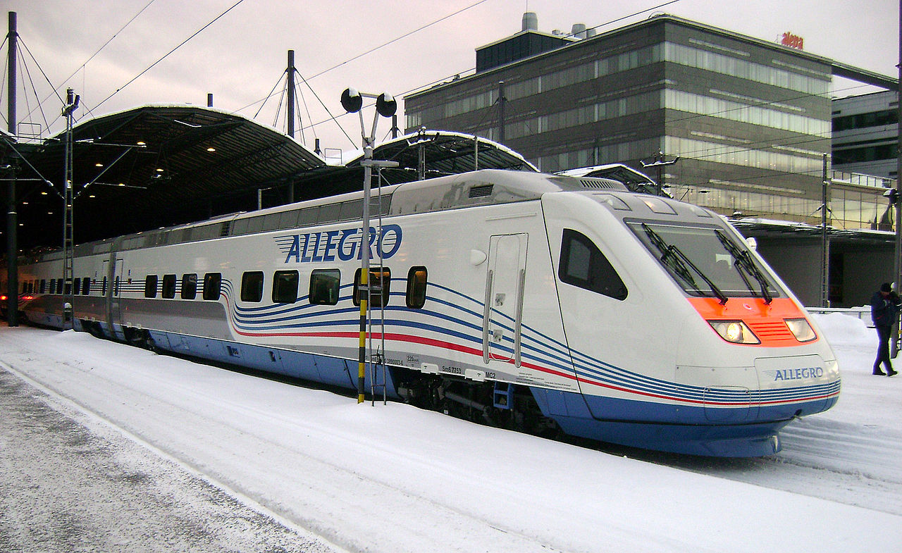 На поезде Аллегро в Финляндию